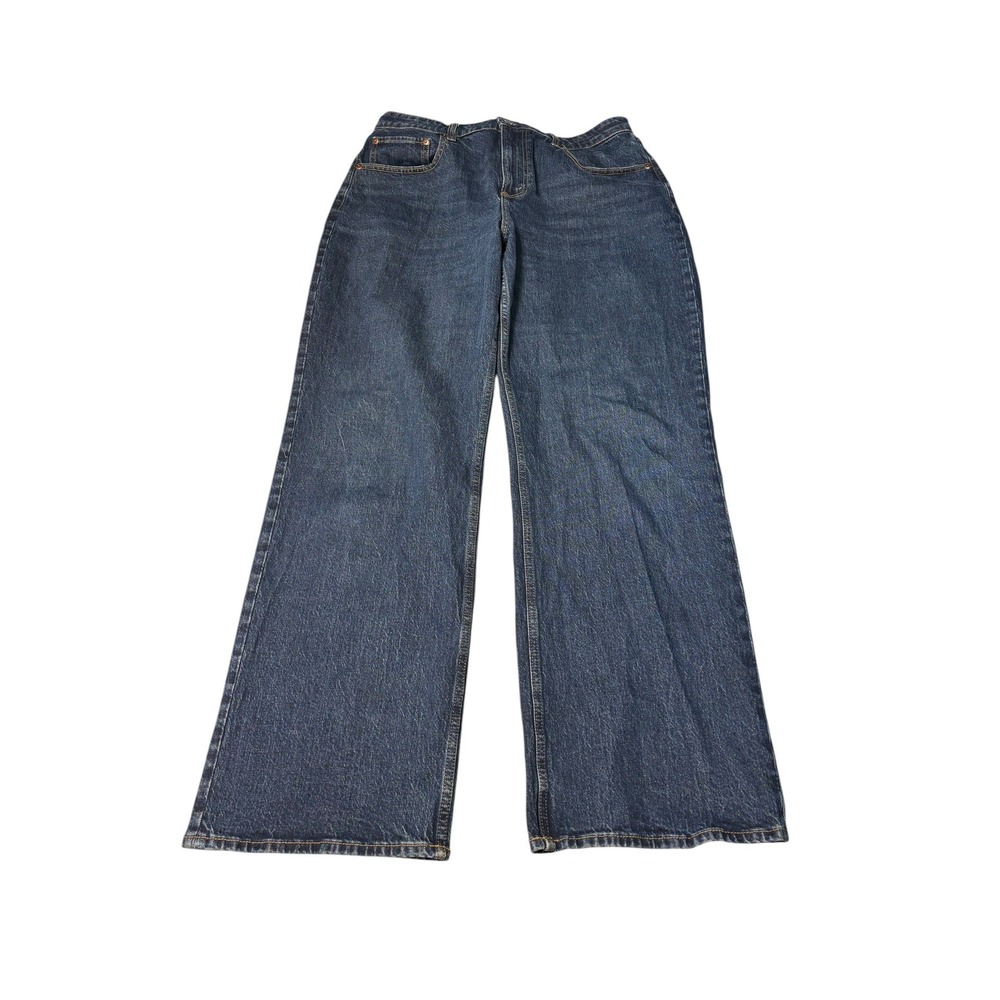 Abercrombie & Fitch Curve Love High Rise 90s Relaxed Jeans Blue Womens 32X33